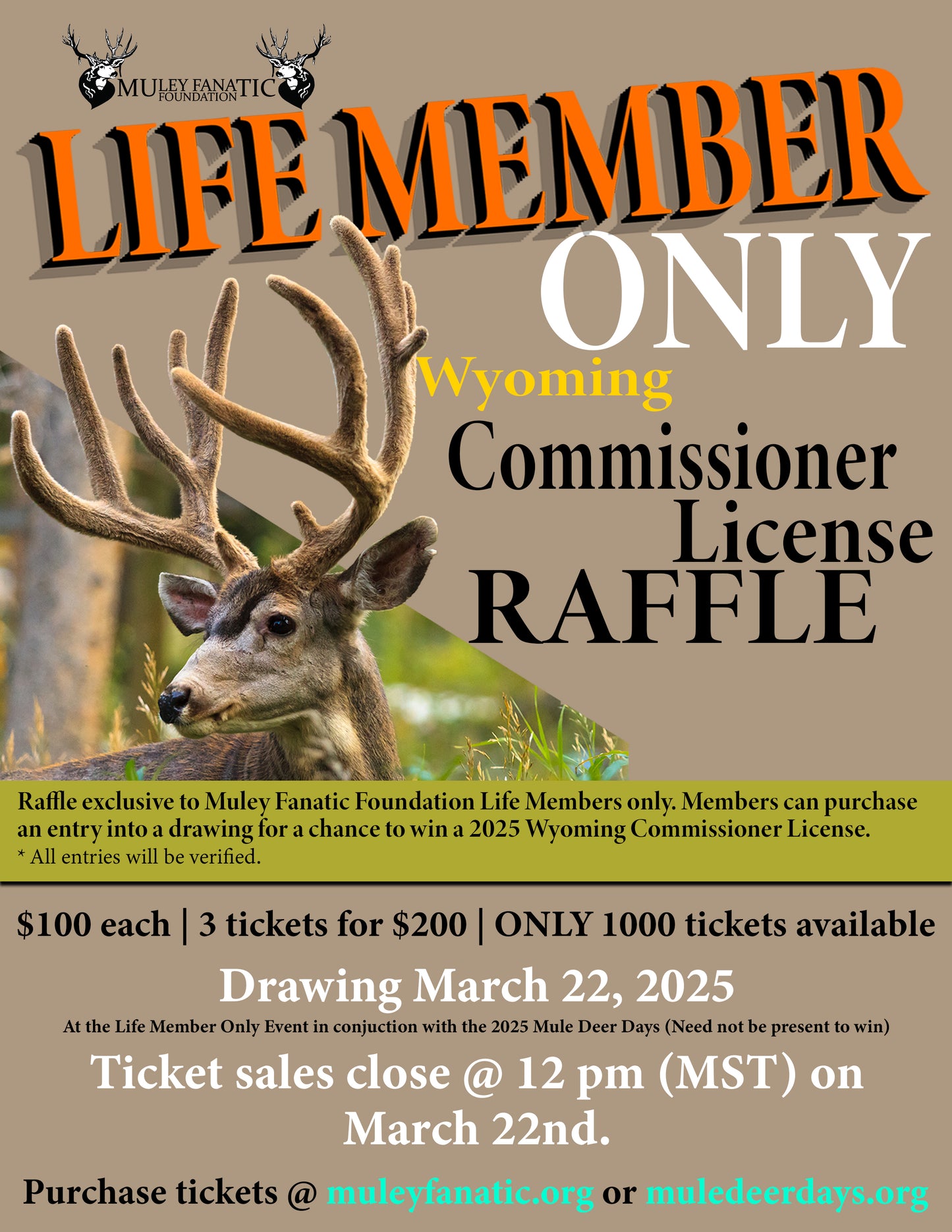 MFF Life Member Only Comm License Raffle