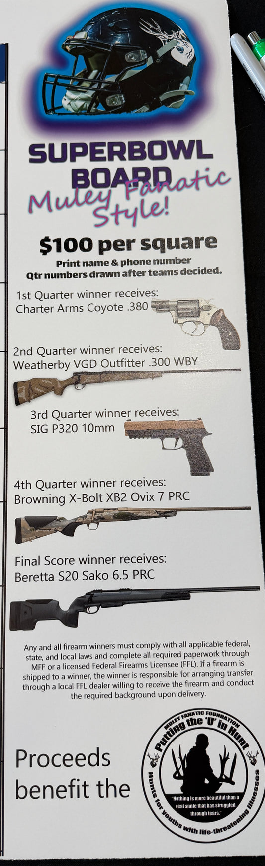 Super Bowl Board "MFF Style"