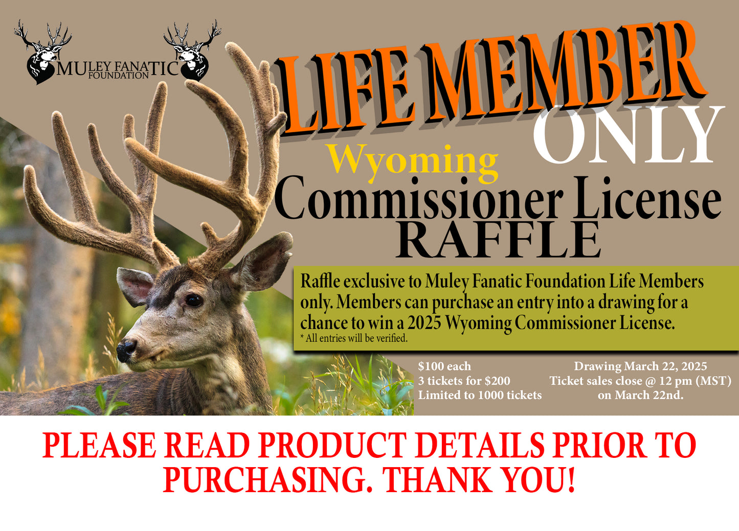 MFF Life Member Only Comm License Raffle