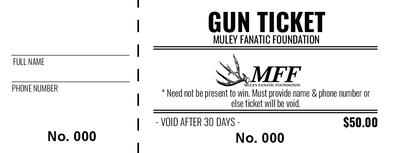 DROP TINE RAFFLE - $50 Gun Ticket